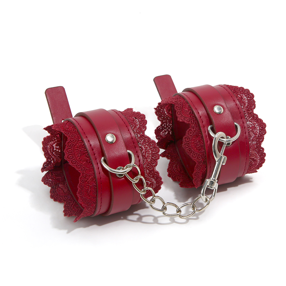 vintage sex cuffs with white lace